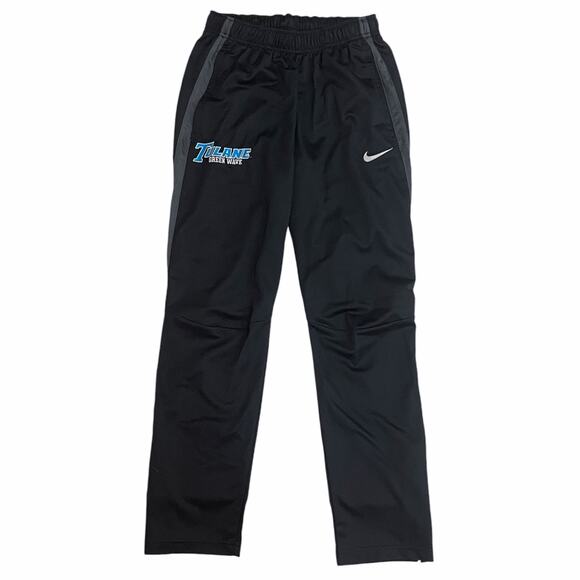Nike S Tulane Green Wave Team Epic Training Pant Embroidered WarmUp Pockets Mesh - Picture 2 of 8